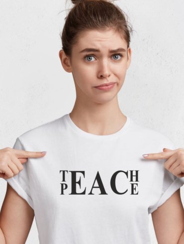 Termotransfer pentru tricou - Teach Peace