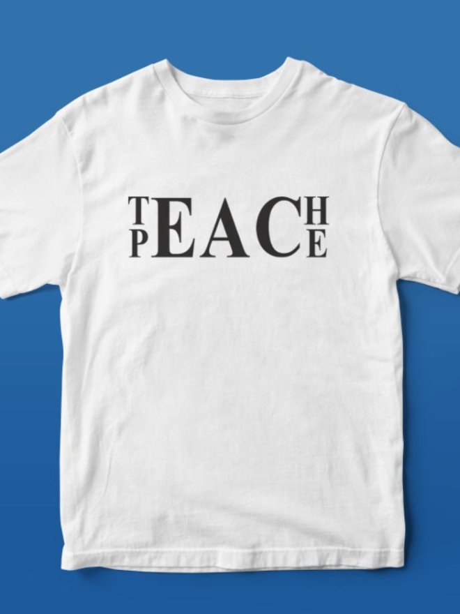 Termotransfer pentru tricou - Teach Peace