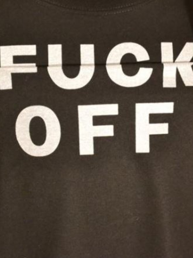 Termotransfer pentru tricou mesaj ascuns - F*ck Off